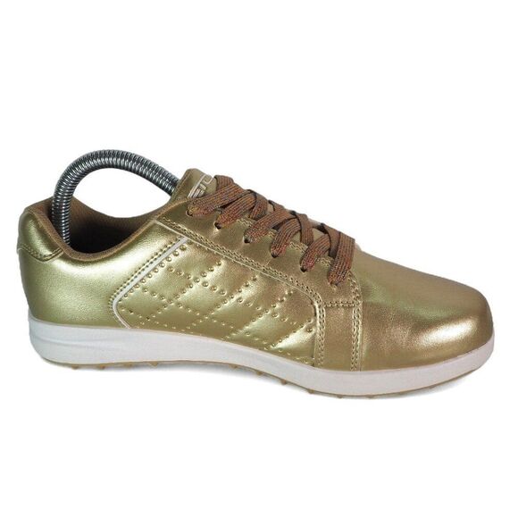 Etonic G-SOK 3.0 Spikeless Golf Shoes "Metallic Gold" LG300GD Women's 7.5M - Picture 7 of 11